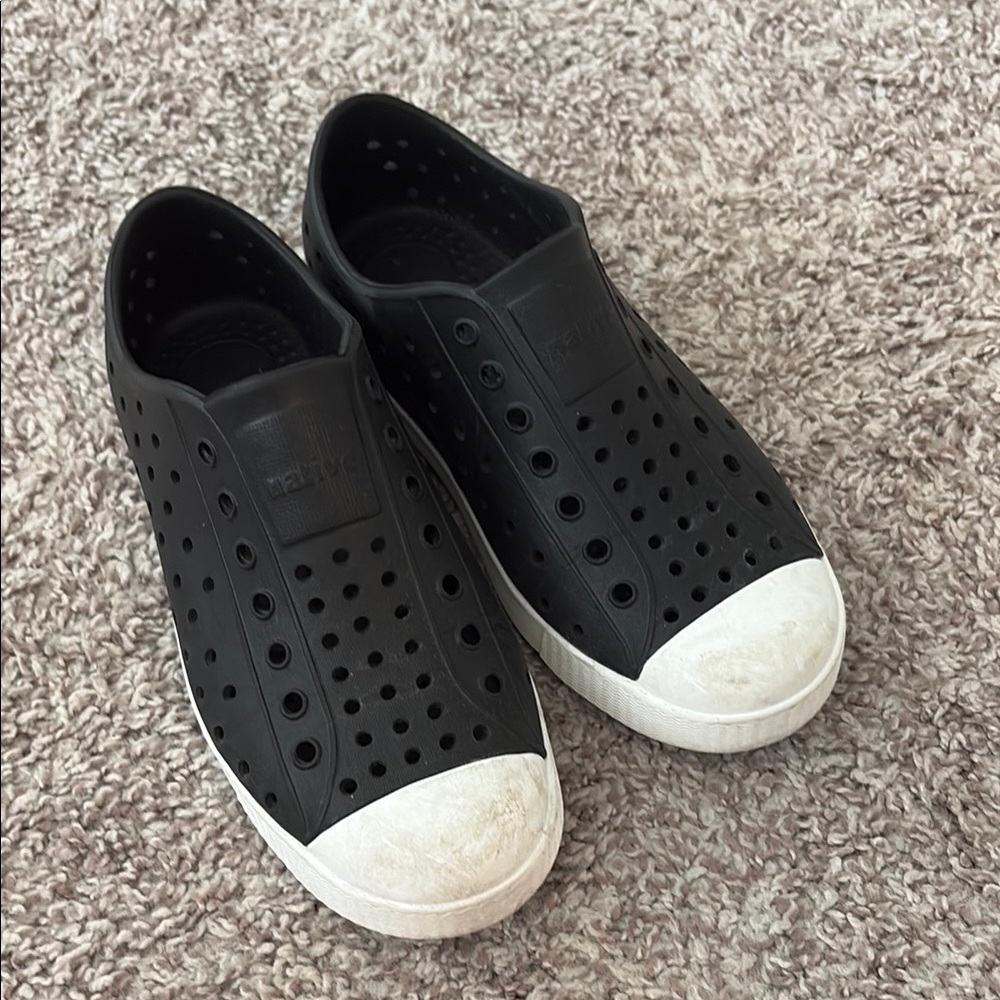 Native Black and White Slip-Ons